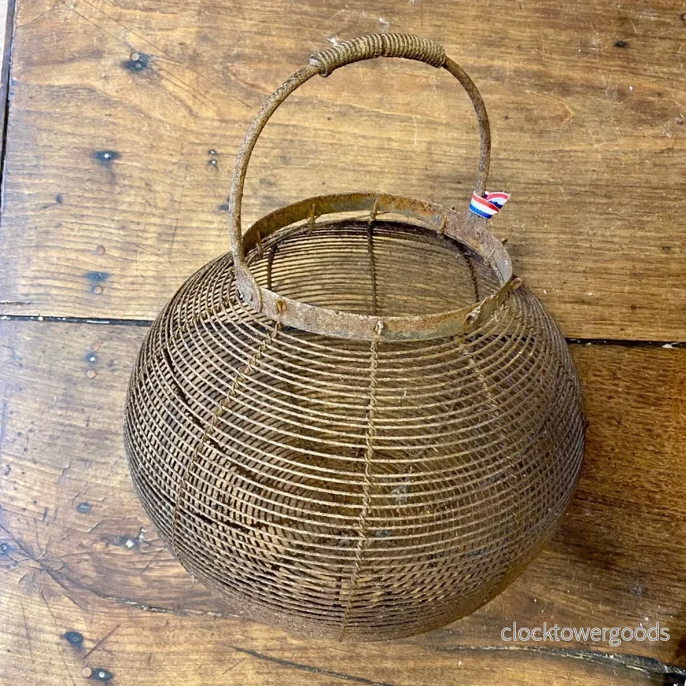 Vintage French Wire Egg Basket Vintage French Wire Egg Basket