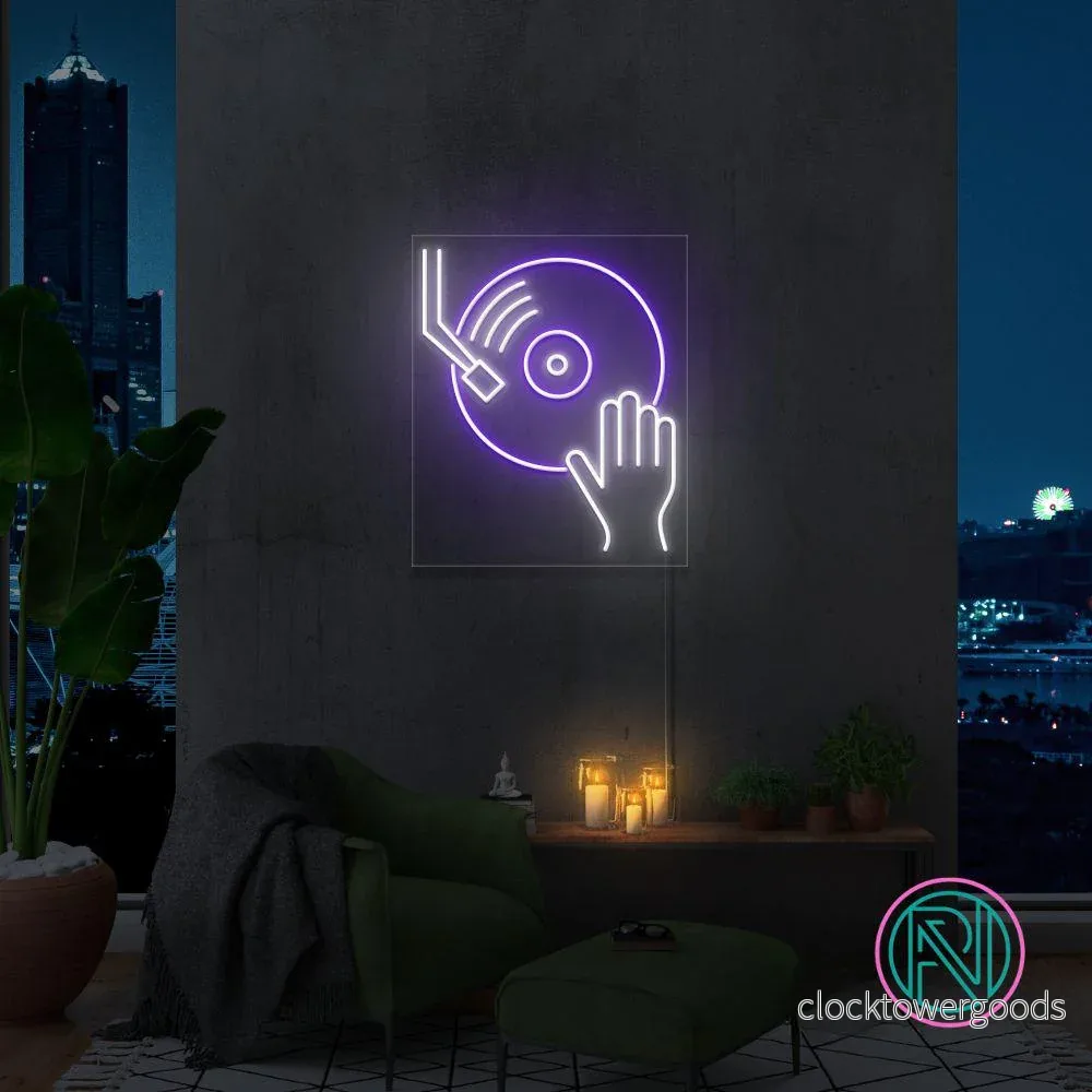 ”Vinylskiva” Led neonskylt. ”Vinylskiva” Led neonskylt.