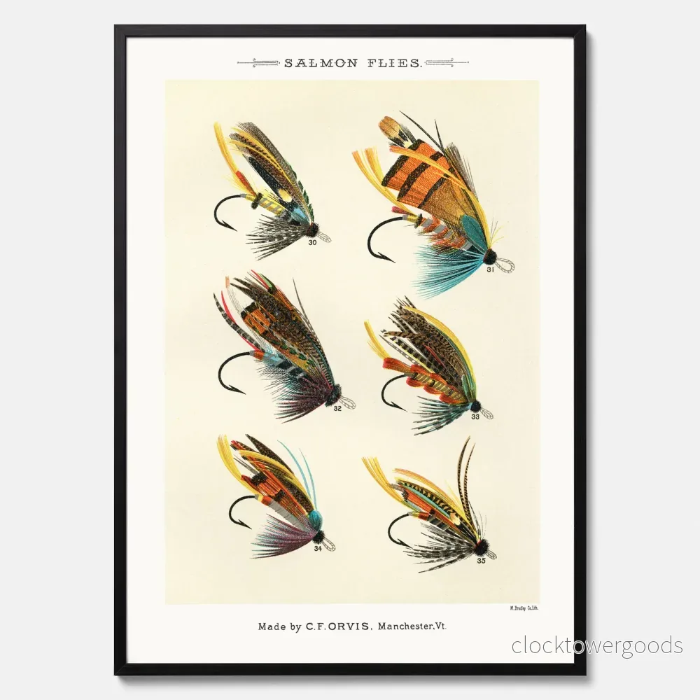 Fiskeflugor - Lax poster - Bild 3