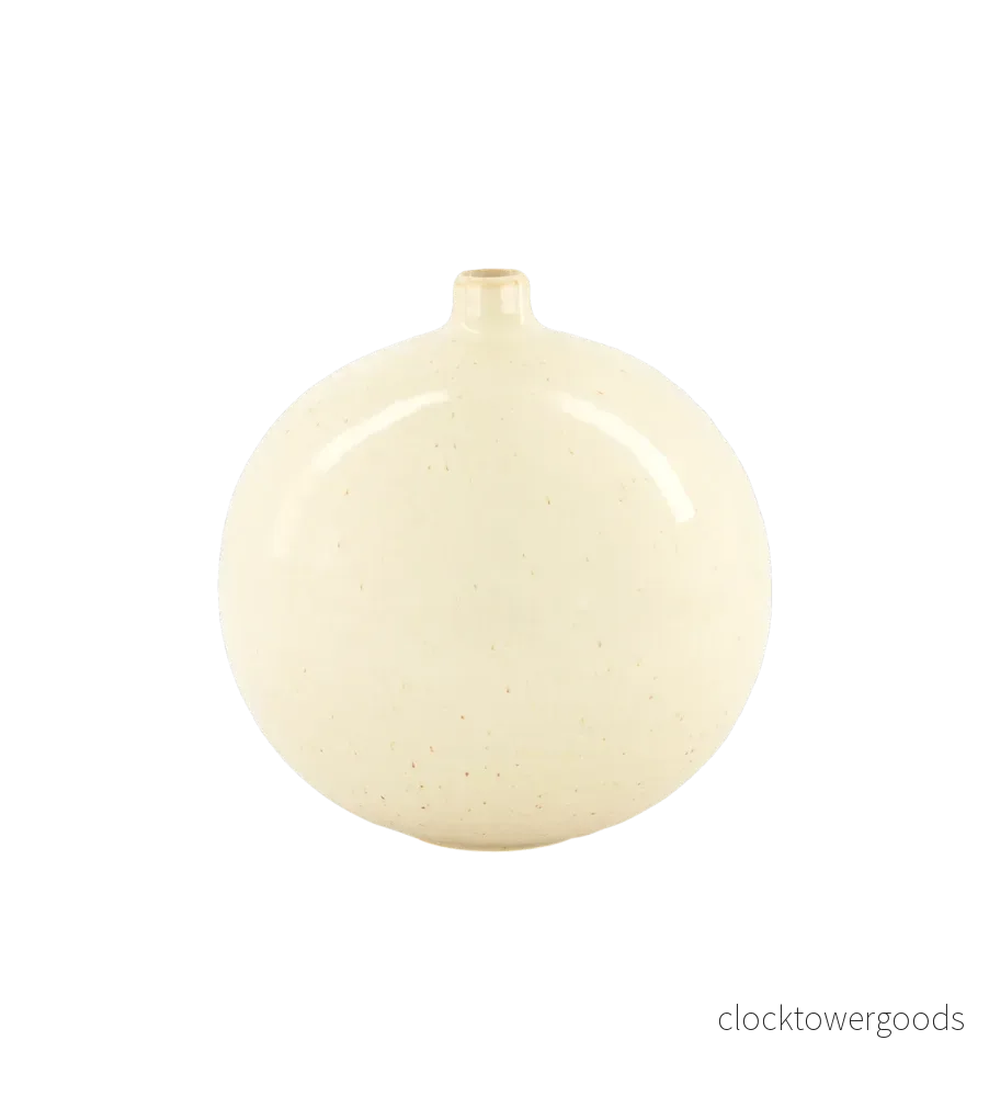 Paradisverkstaden Klotvas, 9 cm, Blank creme