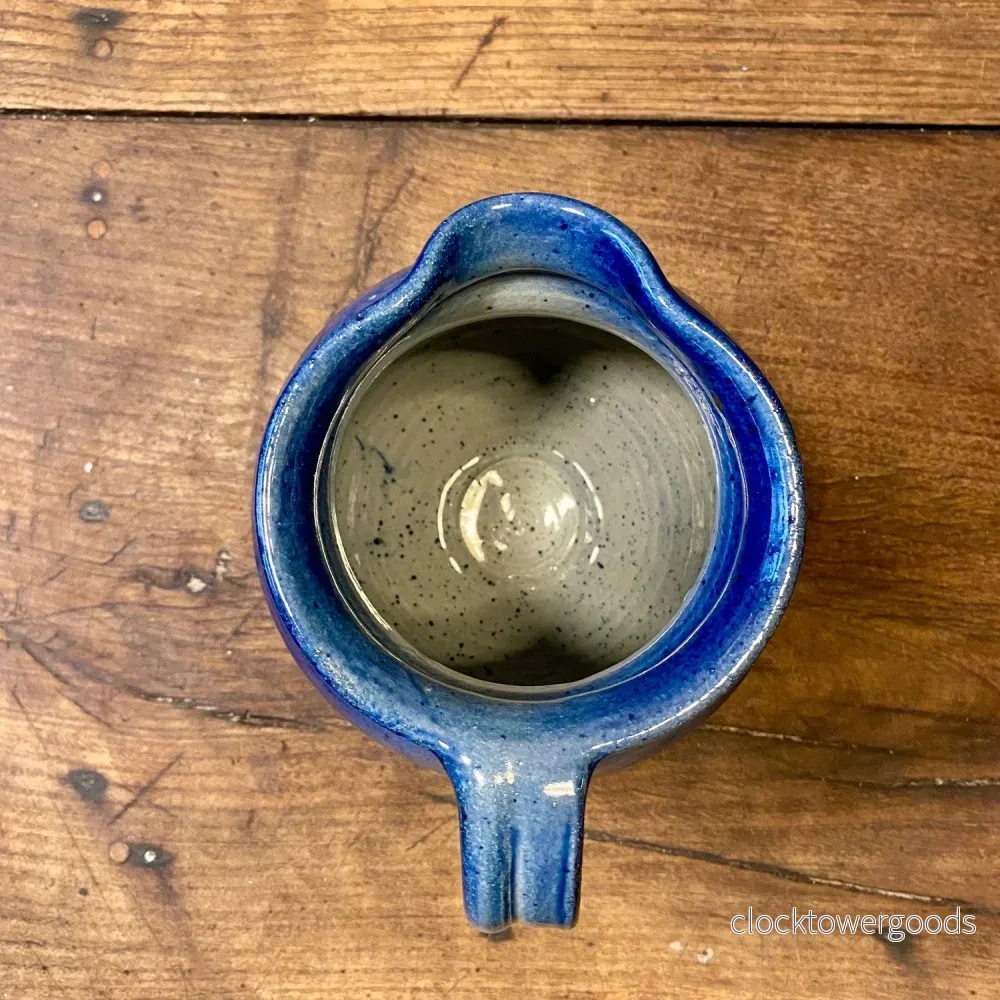 Vintage Blue Glazed Ceramic Pitcher - Bild 3