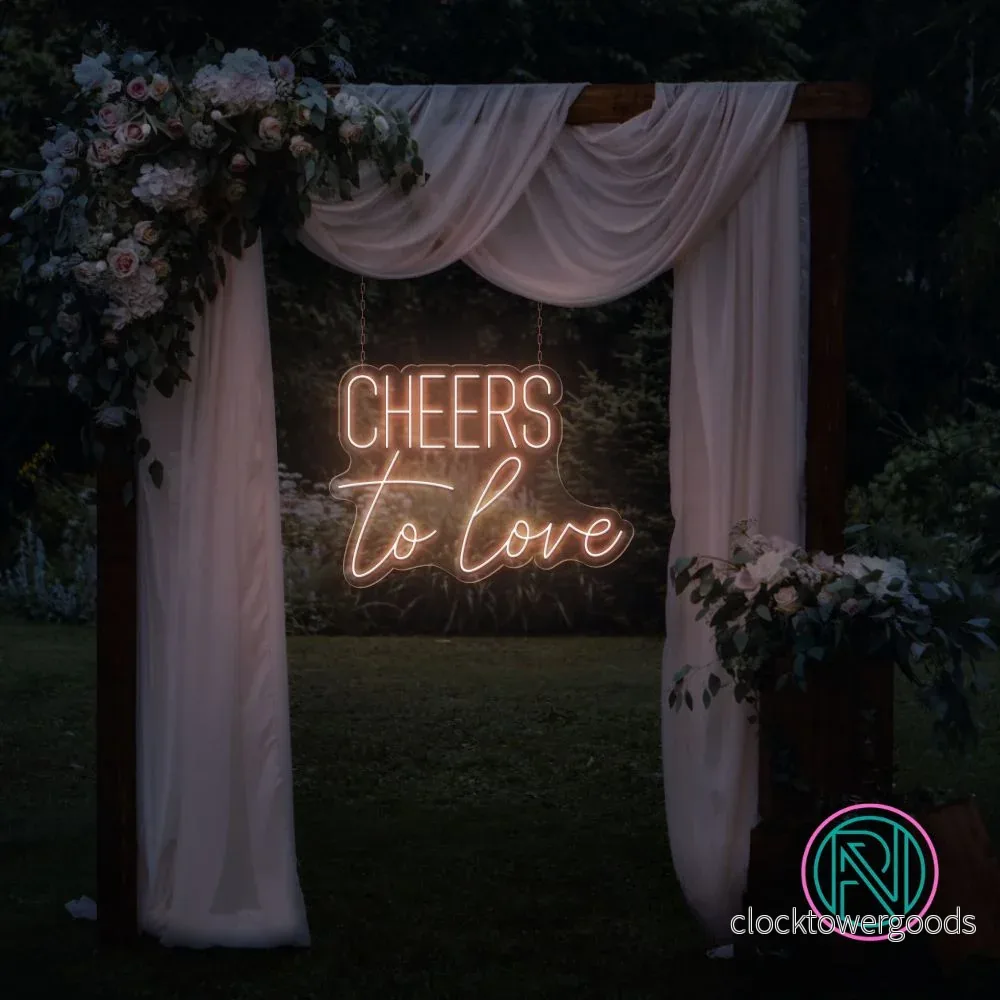 ”CHEERS to love” Led neonskylt. ”CHEERS to love” Led neonskylt.