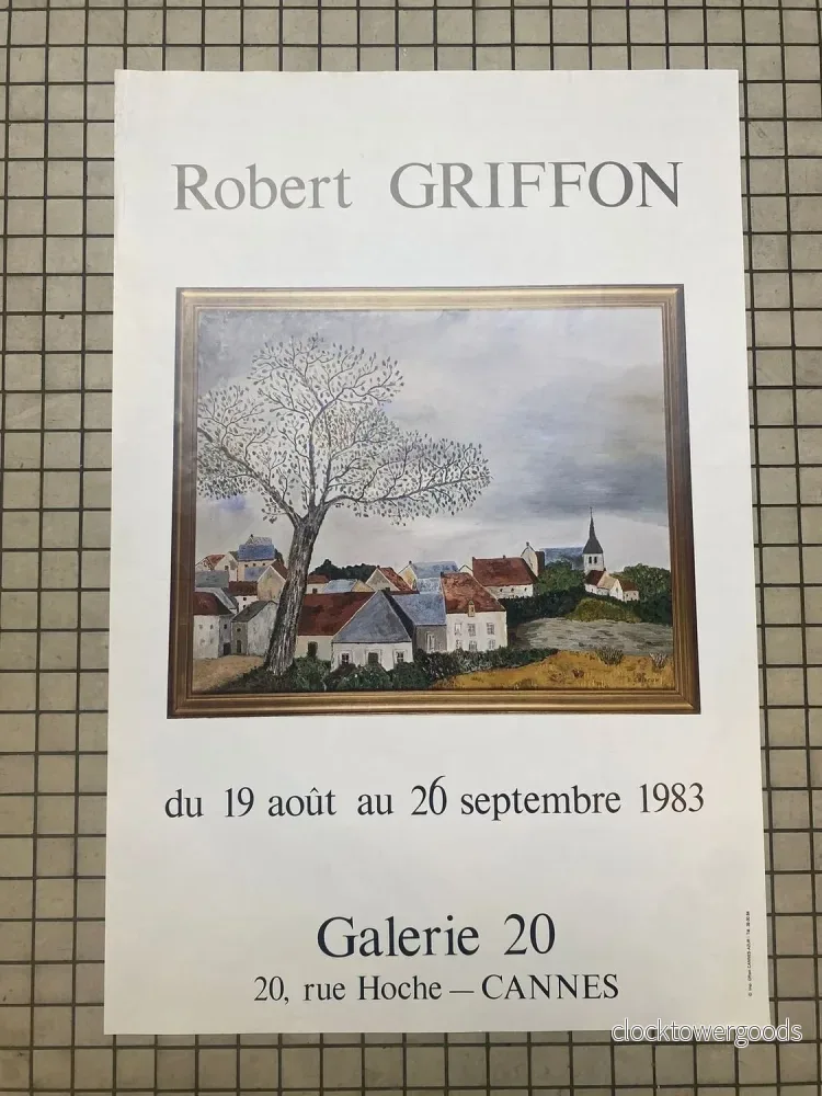 Vintage Robert Griffon Exhibition Poster – Cannes 1983