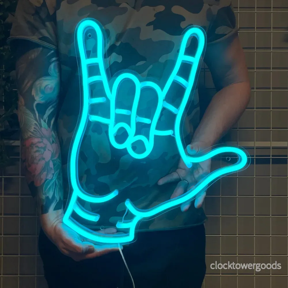 ”Love Hand” Led Neonskylt. ”Love Hand” Led Neonskylt.