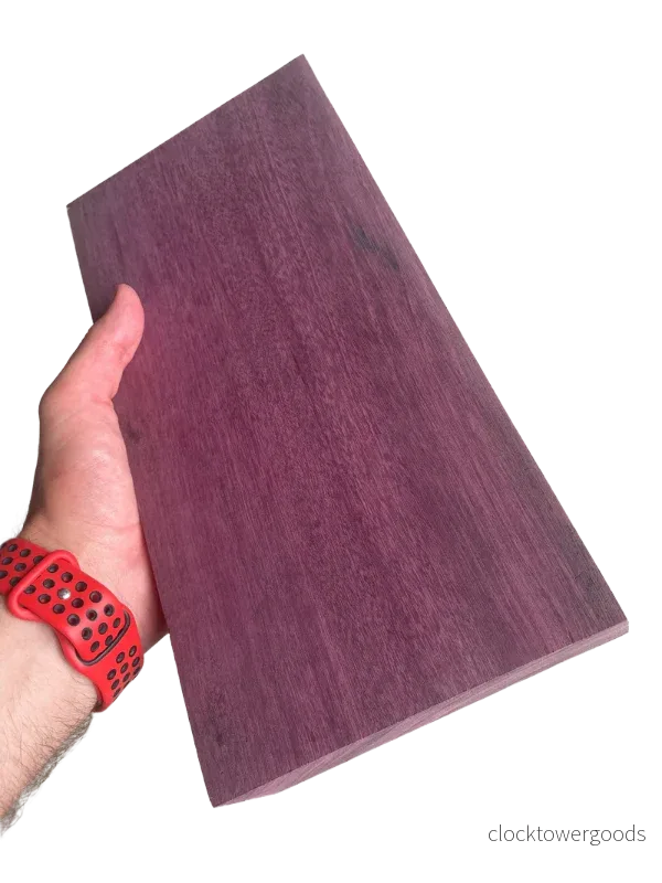 Purpleheart, stort ämne 55 × 155 × 300 mm