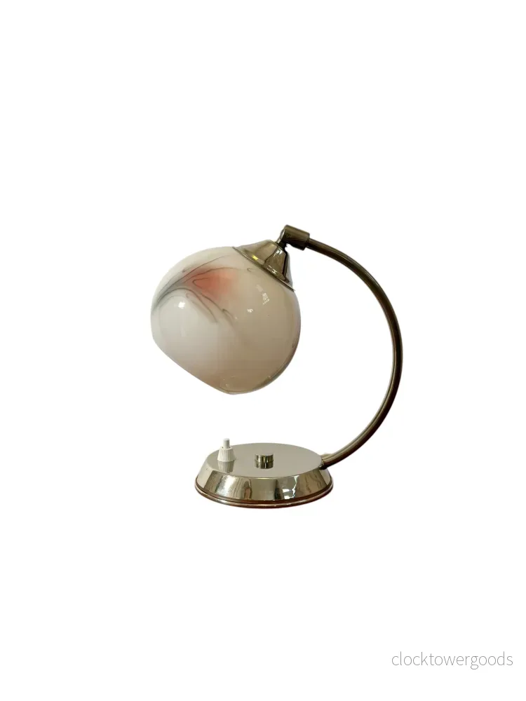 Liten bord/vägglampa i crome