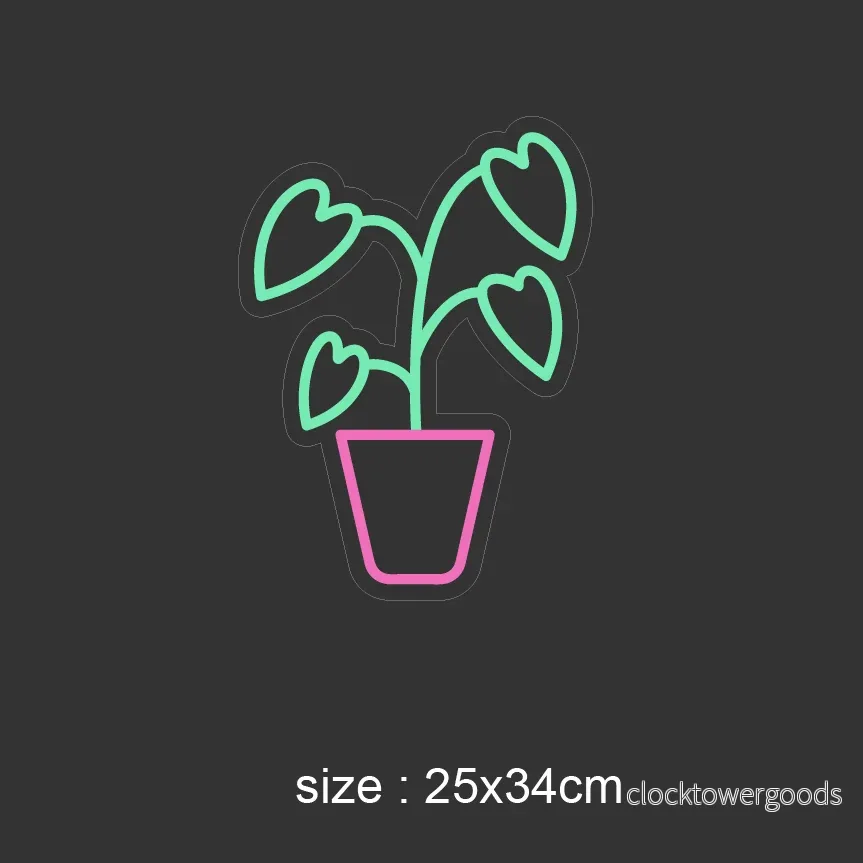 "Monstera" Led neonskylt - Bild 2