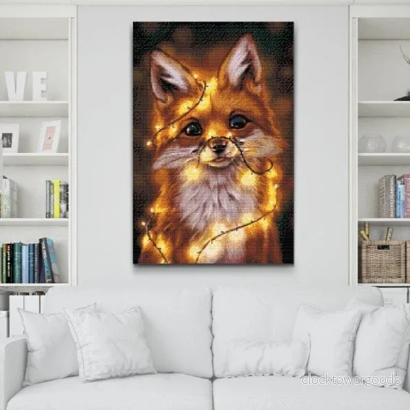 RÄV MED LJUSKEDJA - diamond painting - Bild 2