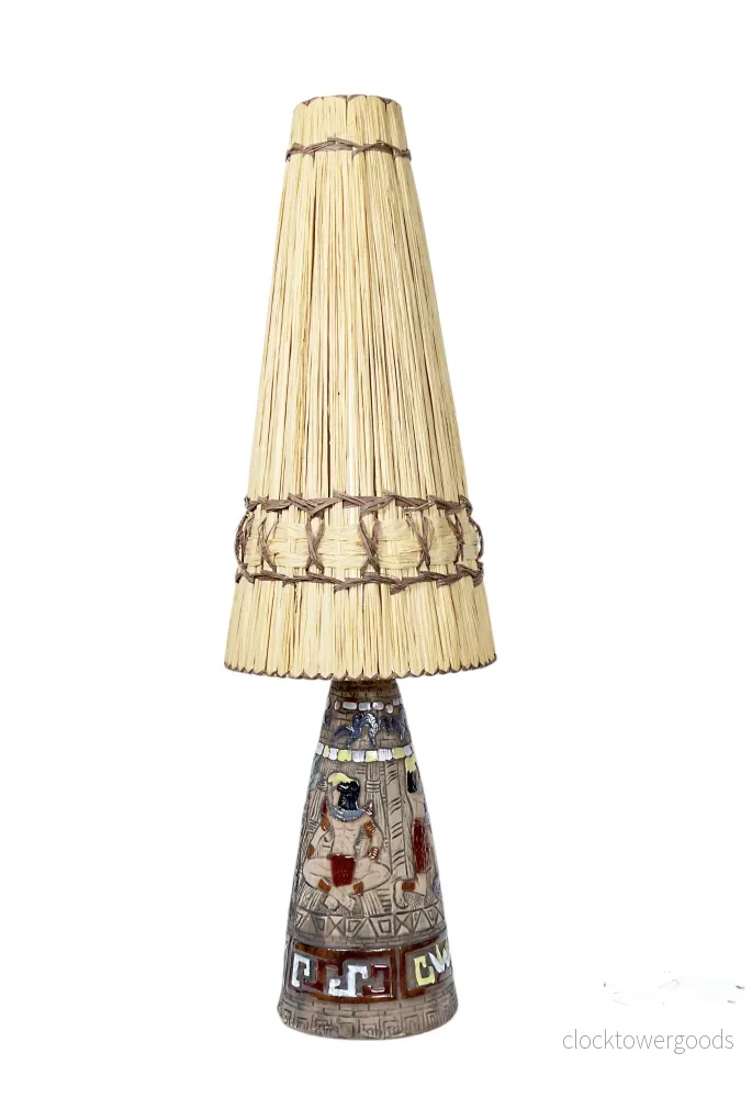 Keramiklampa egyptiska motiv