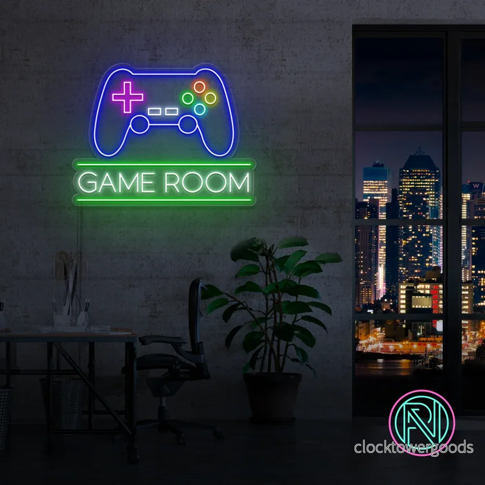 ”GAME ROOM” Led neonskylt. ”GAME ROOM” Led neonskylt.