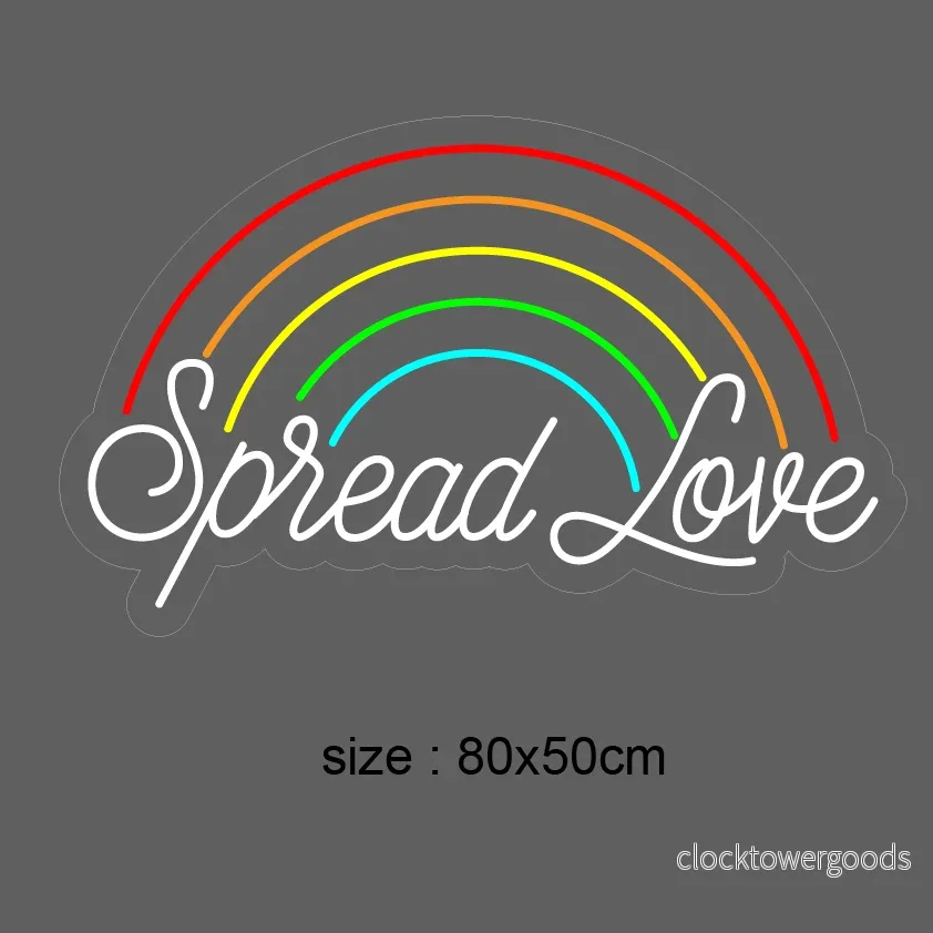 "Spread Love" Led neonskylt - Bild 2