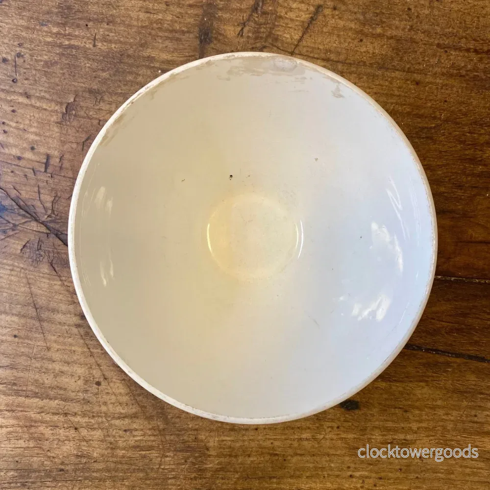 Vintage French Digoin Café au Lait Bowl – Red Floral - Bild 3