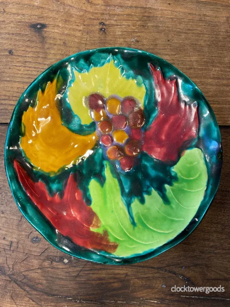 Vintage French Anduze Wall Plate – Signed Marie
