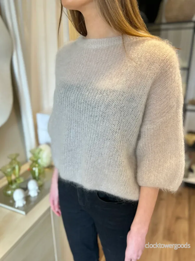 Mohair 3/4 ärm, Beige - Bild 2