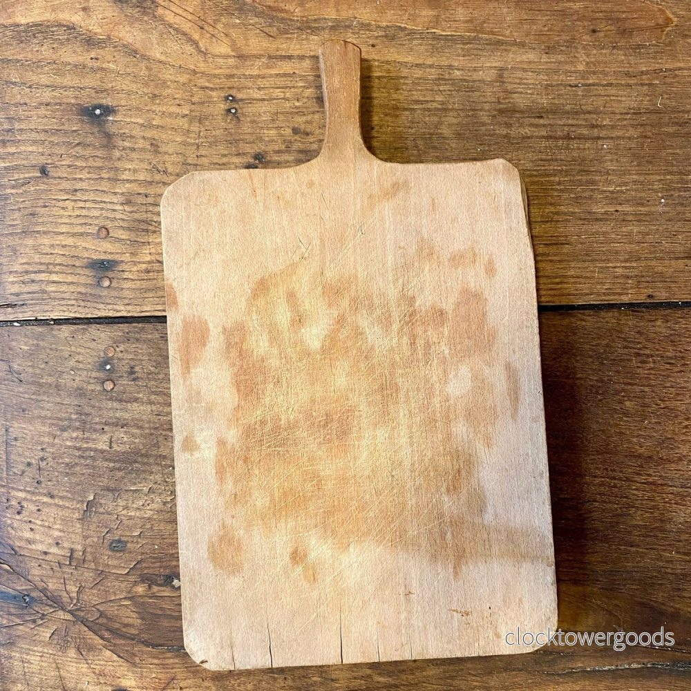 Vintage French Wooden Cutting Board – Rustic Handle Vintage French Wooden Cutting Board – Rustic Handle