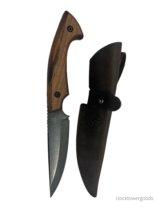 Ukrainsk jaktkniv HGK6 med läderslida