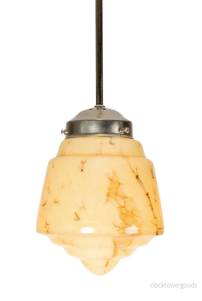 Konisk lampkupa marmorerat glas