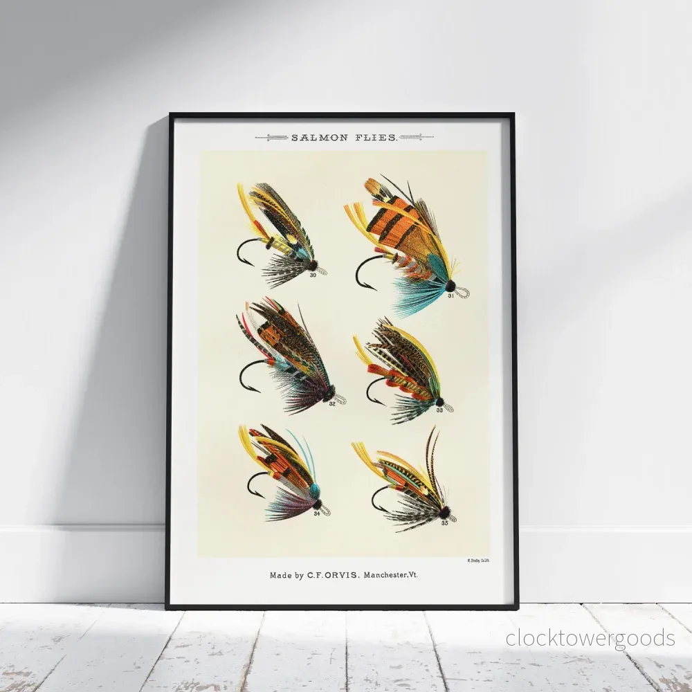 Fiskeflugor - Lax poster - Bild 2