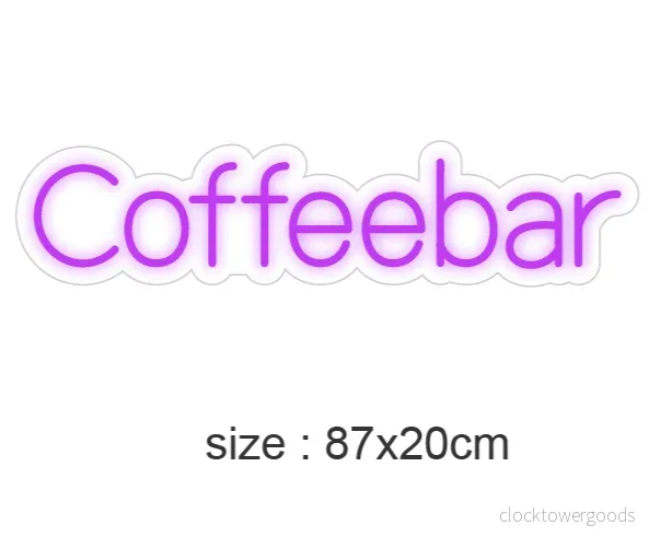 "Coffeebar" LED NEONSKYLTH, LAGERRENSNING! - Bild 2