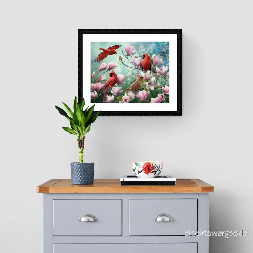 KARDINALER I MAGNOLIATRÄD - Bild 2