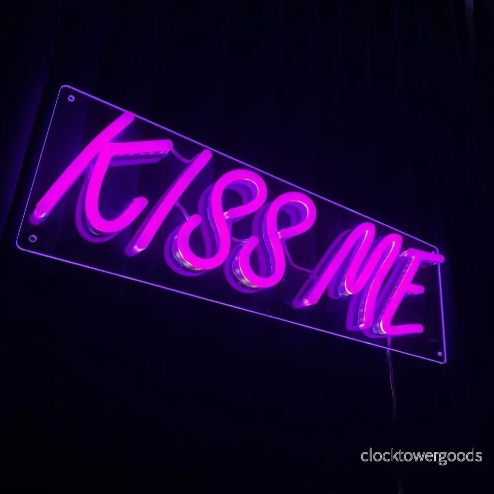 ”Kiss me” LED NEONSKYLT. Välj önskad färg. ”Kiss me” LED NEONSKYLT. Välj önskad färg.
