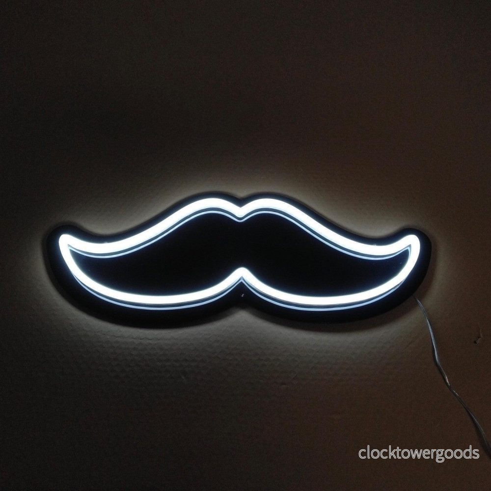 ”Mustasch” LED NEONSKYLT. ”Mustasch” LED NEONSKYLT.
