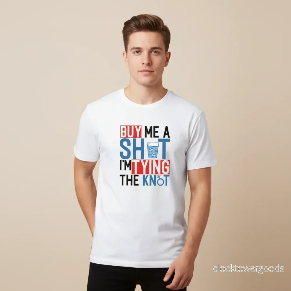 Buy Me a Shot I’m Tying The Knot T-shirt – Svensexa (Vit) Buy Me a Shot I’m Tying The Knot T-shirt – Svensexa (Vit)