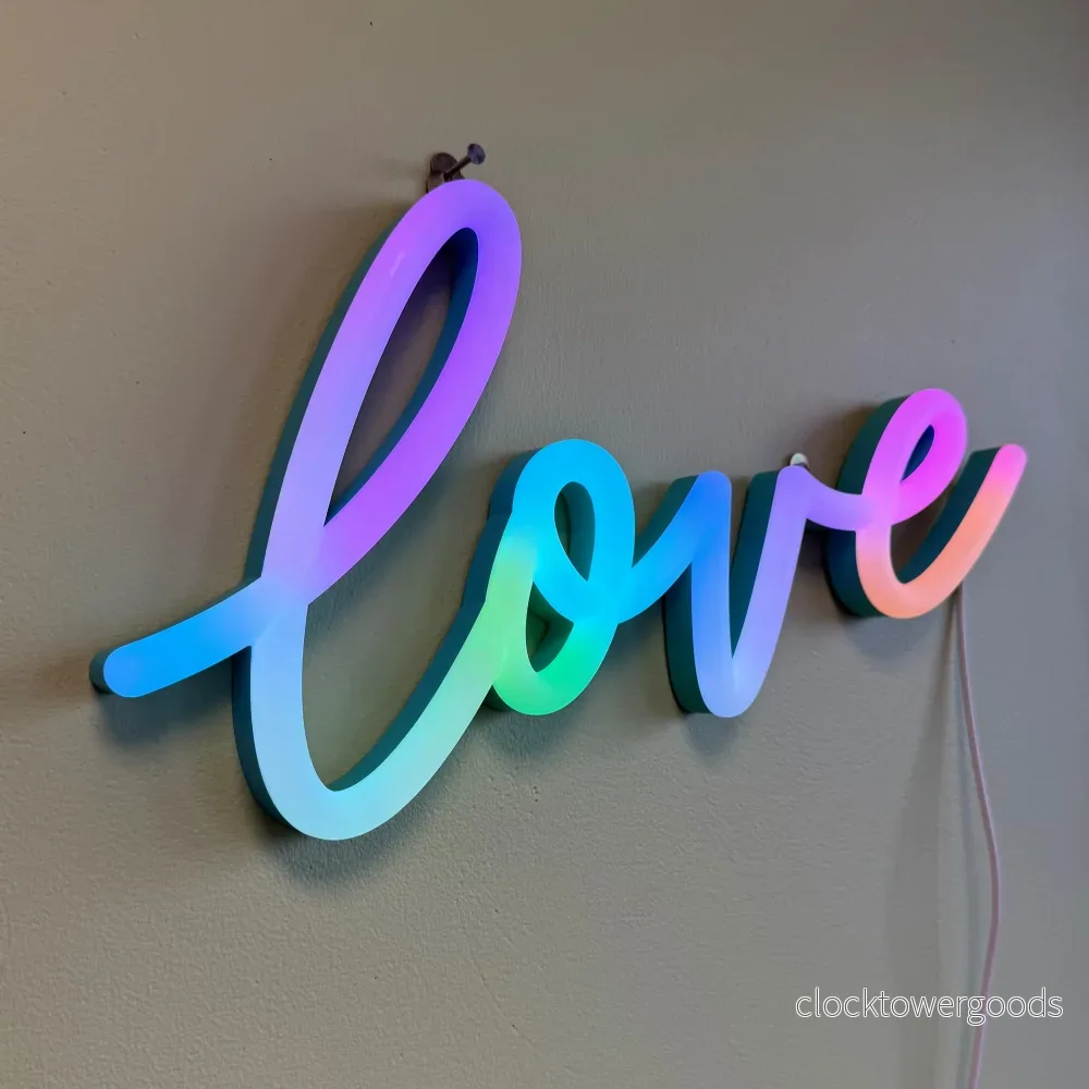 "Love" Acrylic USB, Led Neonskylt - Bild 2