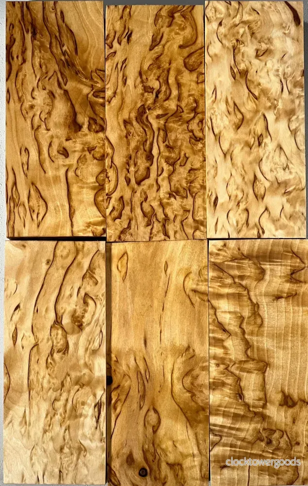 Naturell masurbjörk, stort ämne, ca 30x50x120 mm - Bild 2