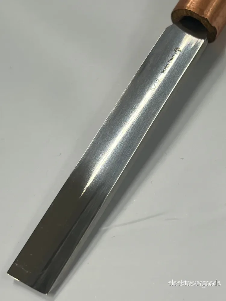 Träsniderijärn 80x12mm rak rundad mejsel K5/12 - Bild 3