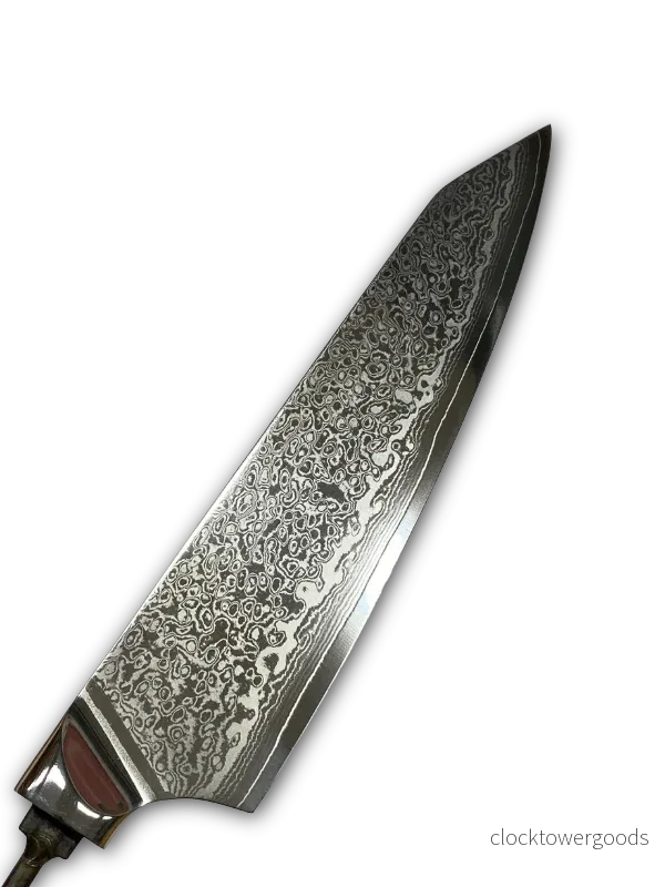 Kockknivblad - AUS10 Damask Kockkniv 8"