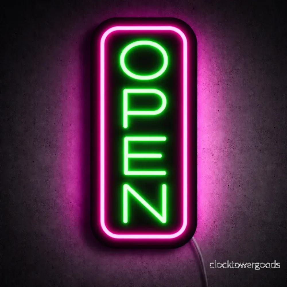 ”OPEN” LED NEONSKYLT. ”OPEN” LED NEONSKYLT.