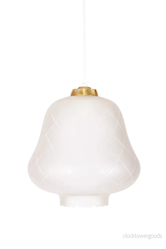 Taklampa frostat glas