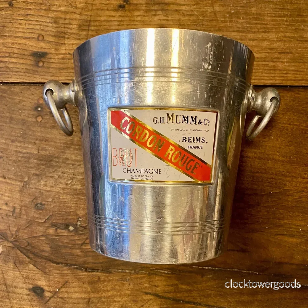 Vintage G.H. Mumm Aluminium Champagne Bucket – Cordon Rouge Vintage G.H. Mumm Aluminium Champagne Bucket – Cordon Rouge