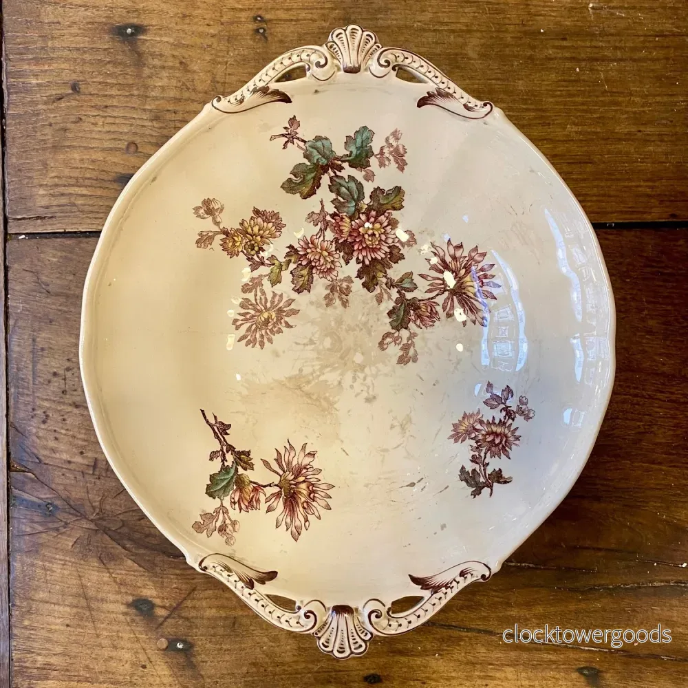 Vintage Sarreguemines Pedestal Dish - Bild 2