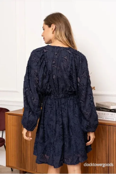 Meline klänning, Navy - Bild 3