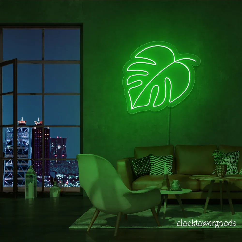 "Tropisk blad" Led neonskylt.