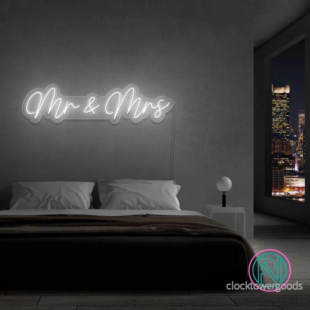 "Mr & Mrs" Led neonskylt. - Bild 2