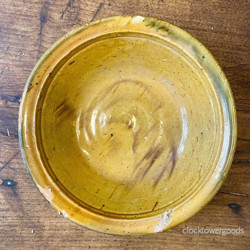 Vintage Provençal Glazed Bowl – 24 cm Vintage Provençal Glazed Bowl – 24 cm