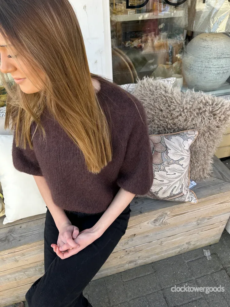 Mohair 3/4 ärm, Brun - Bild 2