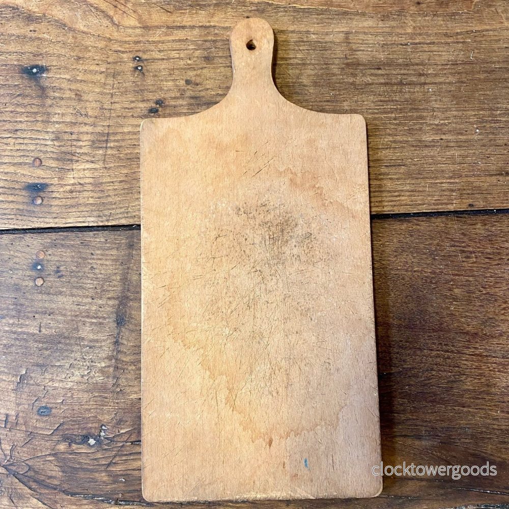 Vintage French Wooden Cutting Board – Rounded Handle - Bild 2