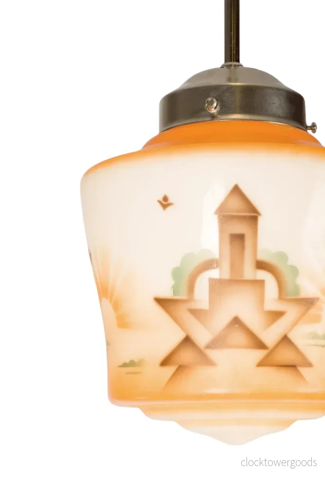 Mönstrad lampkupa 1970-tal - Bild 3