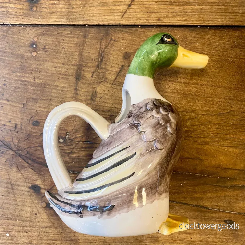 French Vintage Mallard Duck Jug – Glazed Ceramic – 25 cm - Bild 3