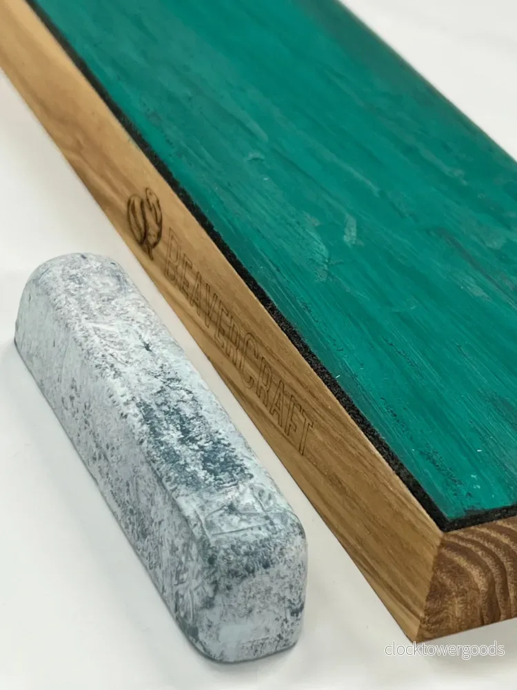 Läderstrigel 220 × 61 × 22 mm insmord med slippasta LS4P1 - Bild 2