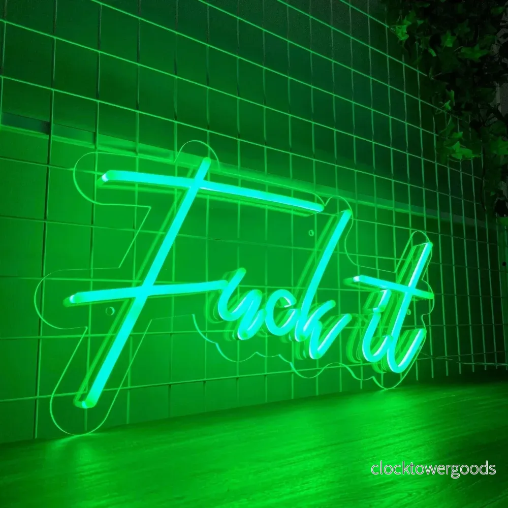 ”Fuck it” Led Neonskylt. Välj önskad färg. ”Fuck it” Led Neonskylt. Välj önskad färg.