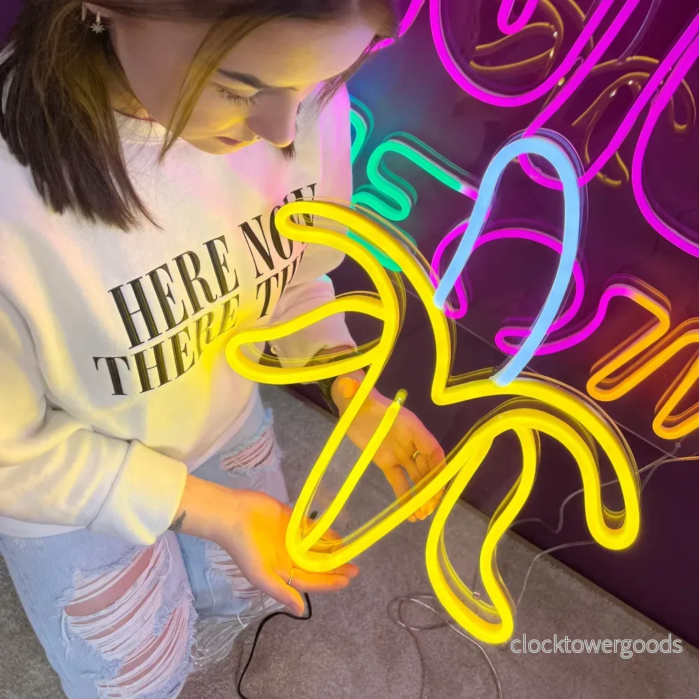 "Banan" LED NEONSKYLT. Lemon yellow - Bild 3