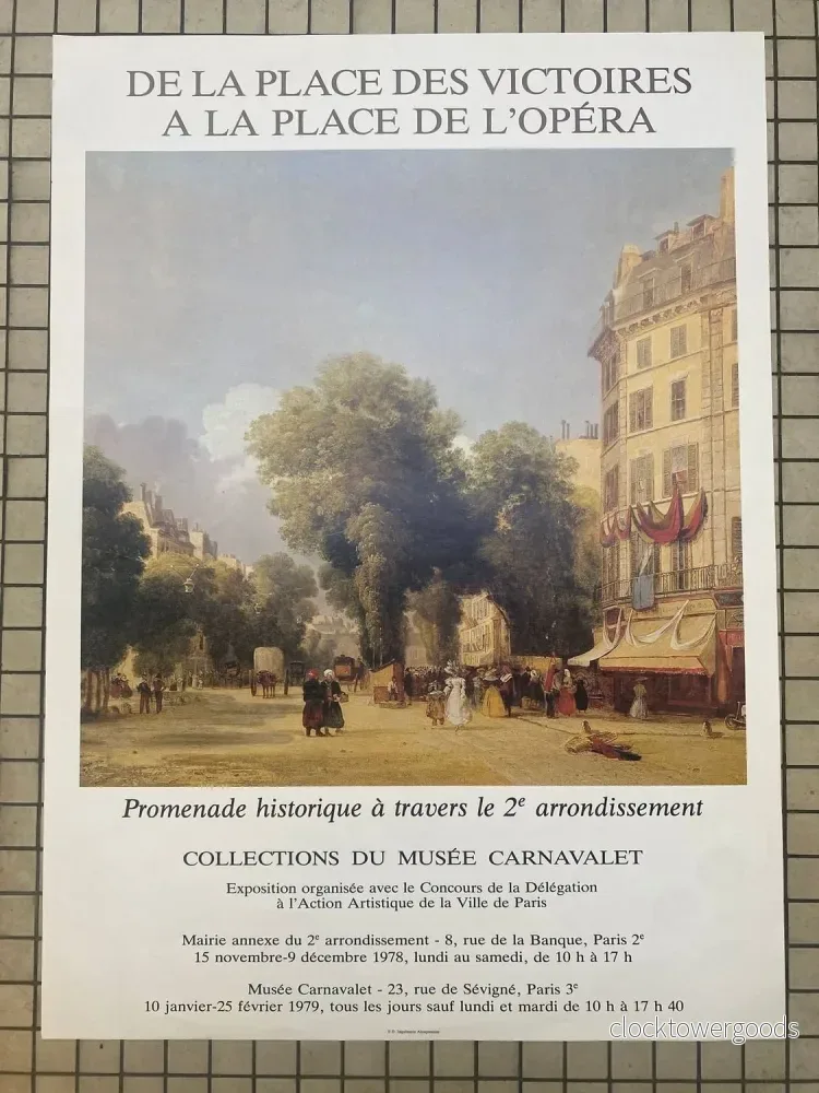 Vintage Musée Carnavalet Exhibition Poster – Paris 1978–79
