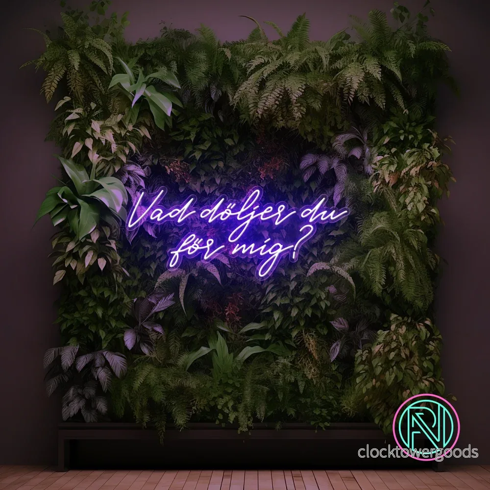 ”Vad döljer du för mig?” LED NEONSKYLT. Välj önskad färg. ”Vad döljer du för mig?” LED NEONSKYLT. Välj önskad färg.