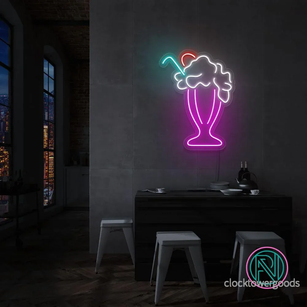 ”Milkshake” Led neonskylt.