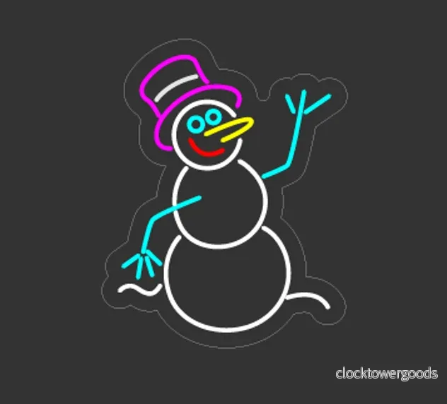"Snögubbe" Led neonskylt. - Bild 2